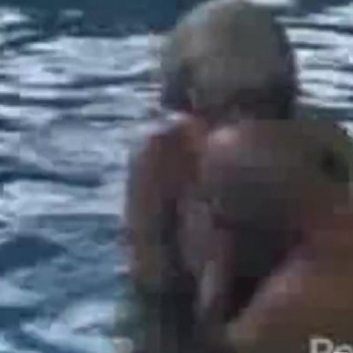 Blonde chick fucked poolside