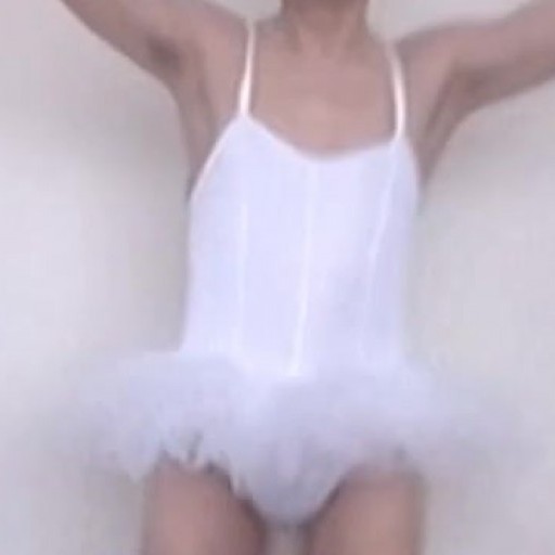 Chris the maid in a white ballet tutu
