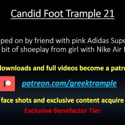 CFT 21 - Unknown Candid Foot Trample w Adidas Superstars
