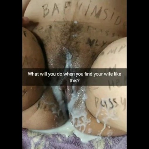 What will you do if you find your wife like this after a gangbang? [Cuckold. Snapchat]