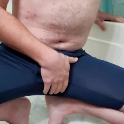 Chubby Curious Boy Fucks Himself with a Brush Before Shower