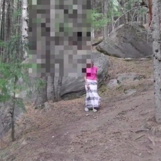 Девушка прогуливалась по лесу в поисках шишек.. как вдруг нашла.. Минет в лесу - трах .