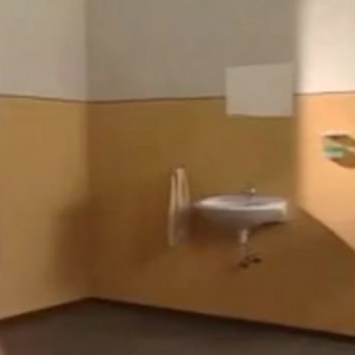 Reluctant teacher joins foursome in restroom