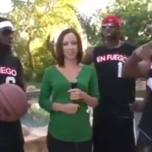Basketball Players TagTeam Reporters (Interracial)