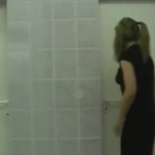 Amateur threesome action in the toilets with facial cumshot
