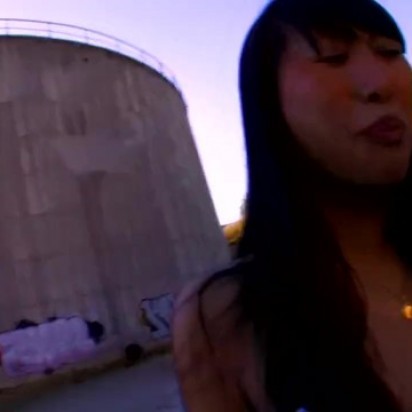 Asian goddess Sharon Lee gets anal outdoor by a crazy Spanish dude