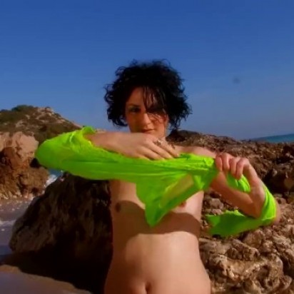 French MILF gets destroyed by her hubby on beach