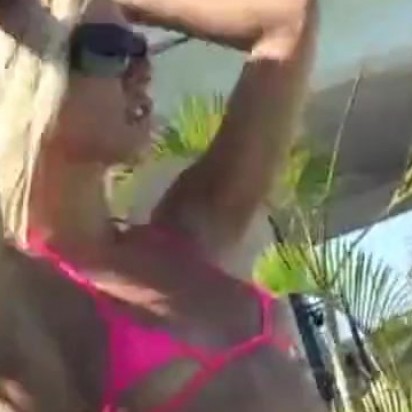 poolside blonde with perfect ass