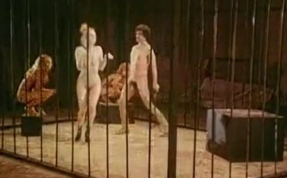 Hard classic porn scenes in a cage