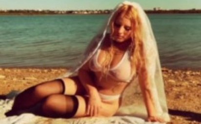 Blonde Bridal Fantasy Dirty Poem Reading, Softcore Solo Masturbation Art Film