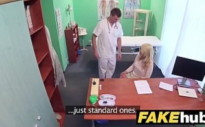 Fake Hospital Dirty doctor gives blonde Czech babe wet panties