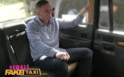 Female Fake Taxi Blonde cab driver loves cock