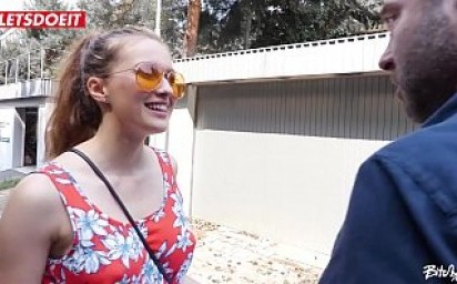 Beautiful Czech teen (Stacy Cruz) enjoys poolside fuck with stranger