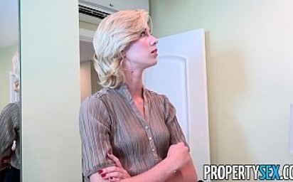 PropertySex - Handyman cheats on girlfriend with hot blonde boss lady