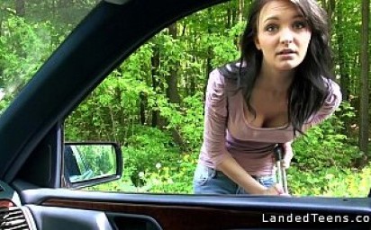 Amateur teen fucking pov outdoor by the road