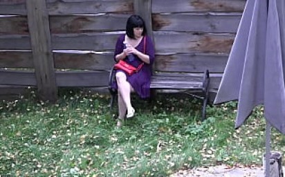 Voyeur with a hidden camera spying on brunette outdoor. Public pissing and hairy pussy masturbation. Fetish compilation.