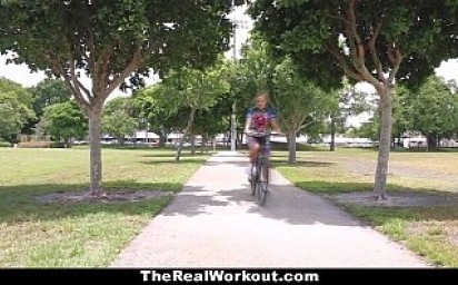 TheRealWorkout- Blonde biker (Avalon Heart) Stretched and fucked