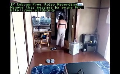 Japanese GILF caught naked on spy cam #2