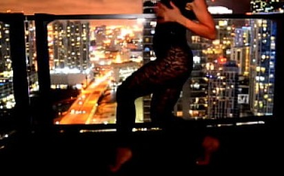 Ava Bon hot relaxing booty dance on a Miami balcony. Only dance.