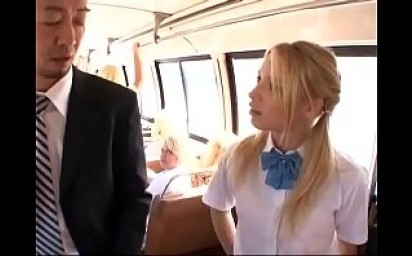 Blonde Groped to Orgasm on Bus