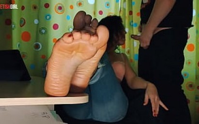 Foot Fetish - Step Son Made His Slut Stepmom Suck His Dick - Homemade