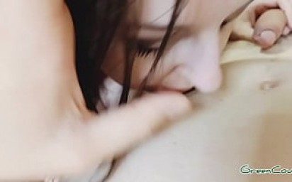Beautiful bitch licks and gives a fuck in all holes
