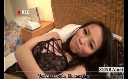 Subtitled busty Japanese uncensored blowjob in POV