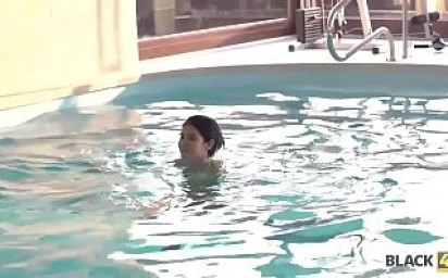 BLACK4K. Big cock of swimming coach makes cutie forget about pool