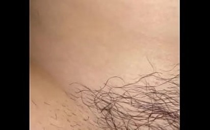 Cum shot on my hairy pussy