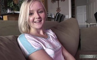 PETITE BLONDE TEEN GETS FUCKED BY HER FATHER! - Featuring: Natalia Queen