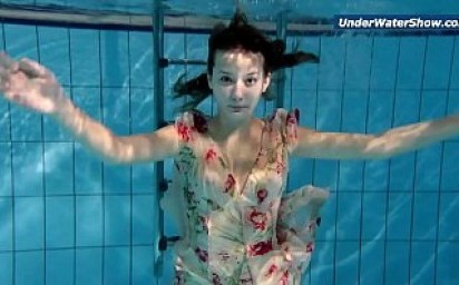 Slowmo teen in Czech swimming
