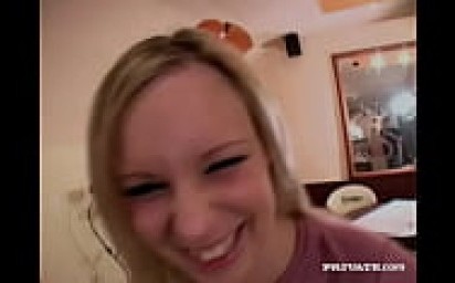 Lolly Blonde Makes a Hard Rod Disappear in Her Mouth